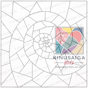 stained glass spiral geometric kinusaiga